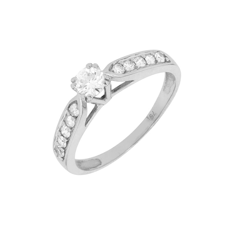 Acheter Solitaire diamants 0.43 carat or blanc 2.93g Comme neuf - 1100,00 € Solitaire diamants 0.43 carat or blanc 2.93g Comme neuf - reconditionné disponible sur Gemme Les Bijoux